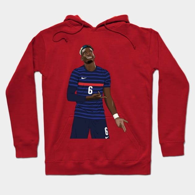 Paul Pogba Ice in his Veins France Goal Celebration Hoodie by Hevding